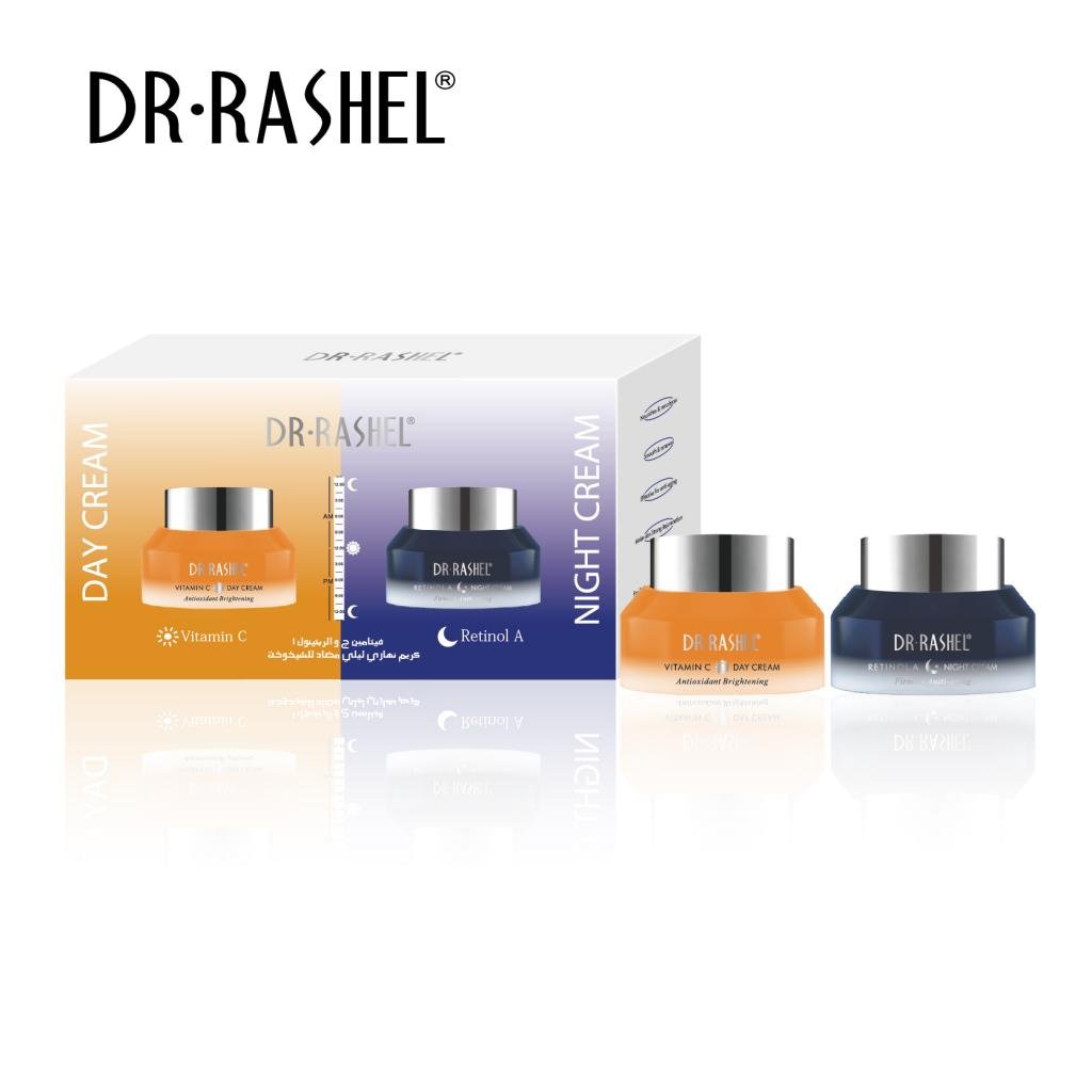 Dr. Rashel Anti-Aging Cream Package – Retinol Night & Vitamin C Day Cream