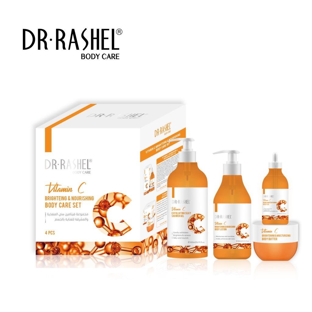 Dr. Rashel Vitamin C Brightening & Nourishing Body Care Set – 4 PCS