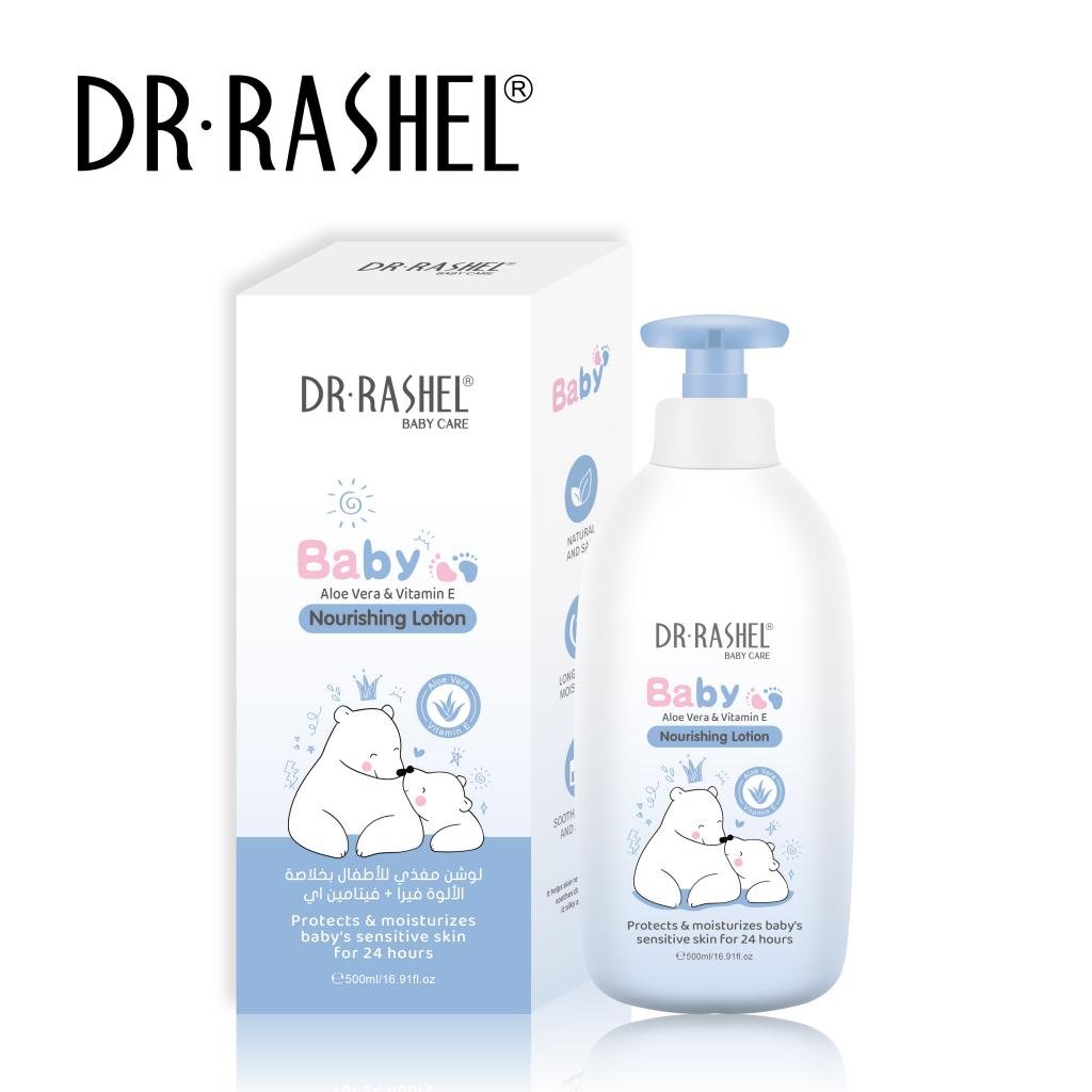 DR.RASHEL Baby Nourishing Lotion – Aloe Vera & Vitamin E – 500ml
