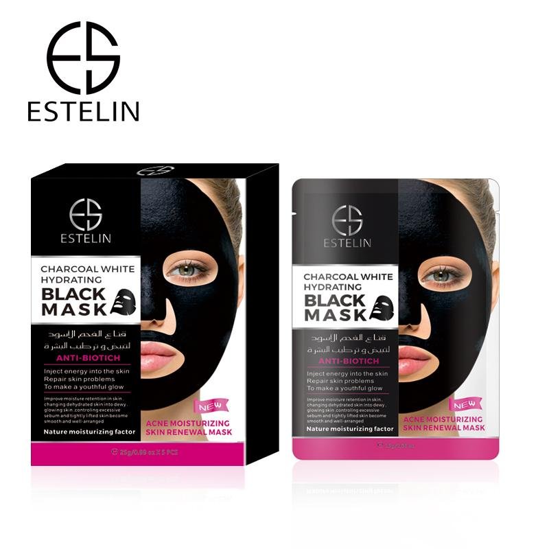 ESTELIN Charcoal White Hydrating Black Mask