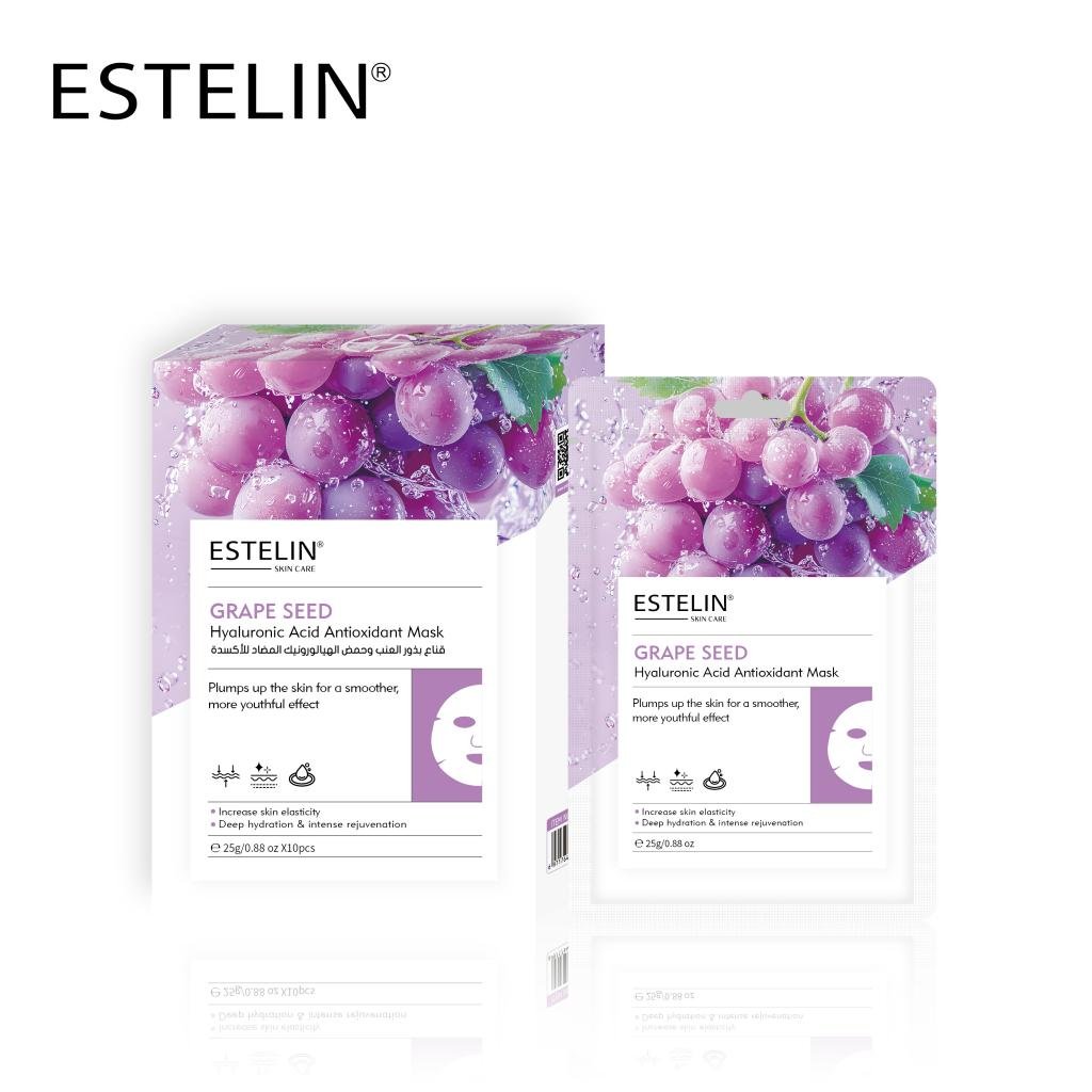ESTELIN Grape Seed Hyaluronic Acid Antioxidant Mask