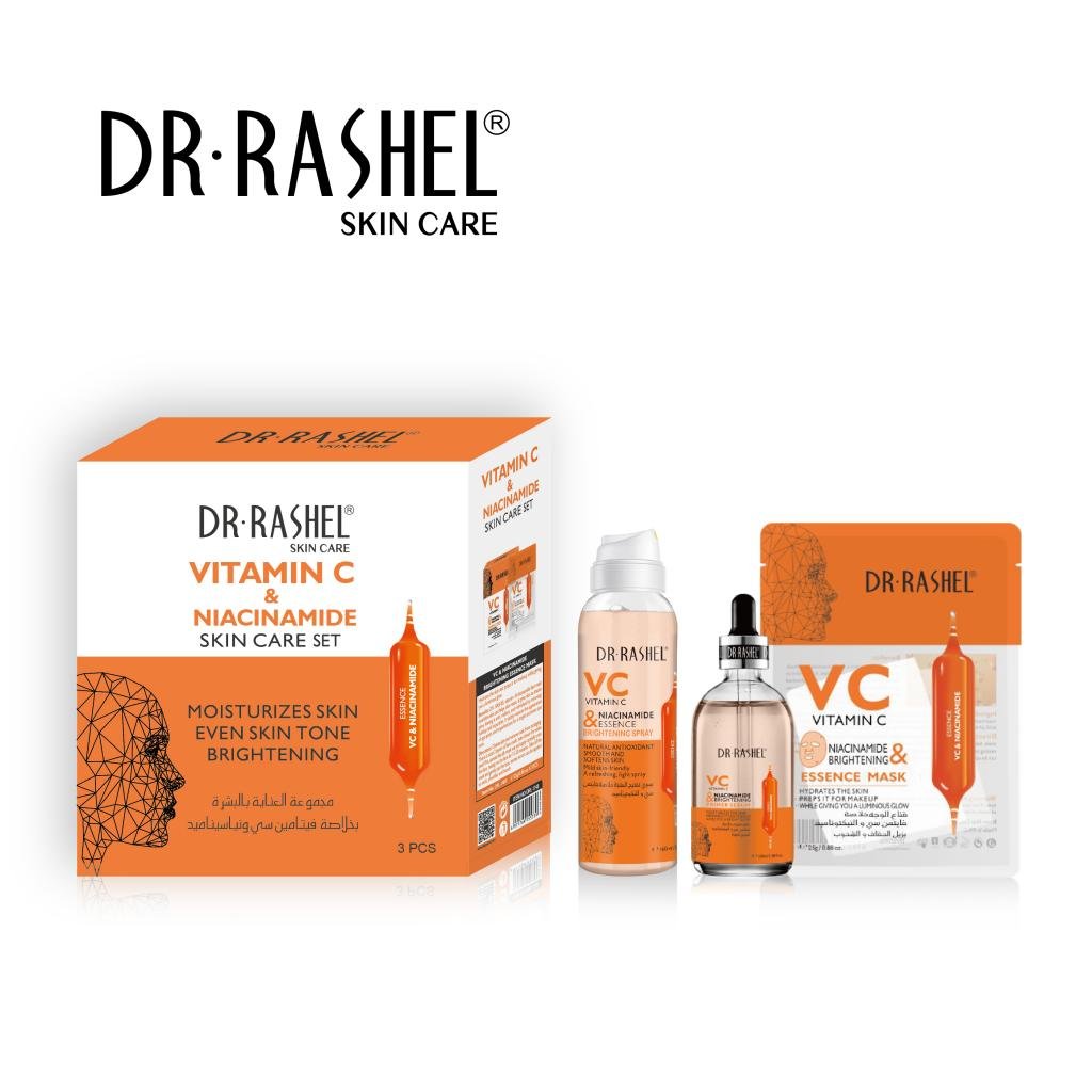Dr. Rashel Vitamin C & Niacinamide Skin Care Set – 3 PCS